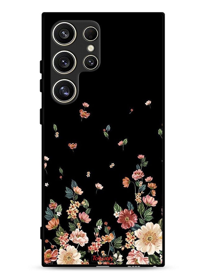 Tolwak Samsung Galaxy S24 Ultra 5G Protective Case Cover Small Flowers In Bottom - Image 1