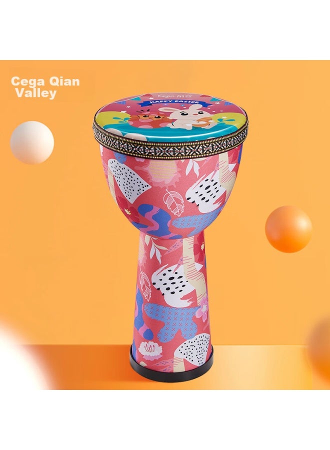 Cega African Drum, Children's Large 10 Lightweight Hand Drum, Kindergarten Student Beginner Percussion Instrument, Children's Holiday Gift - Image 1