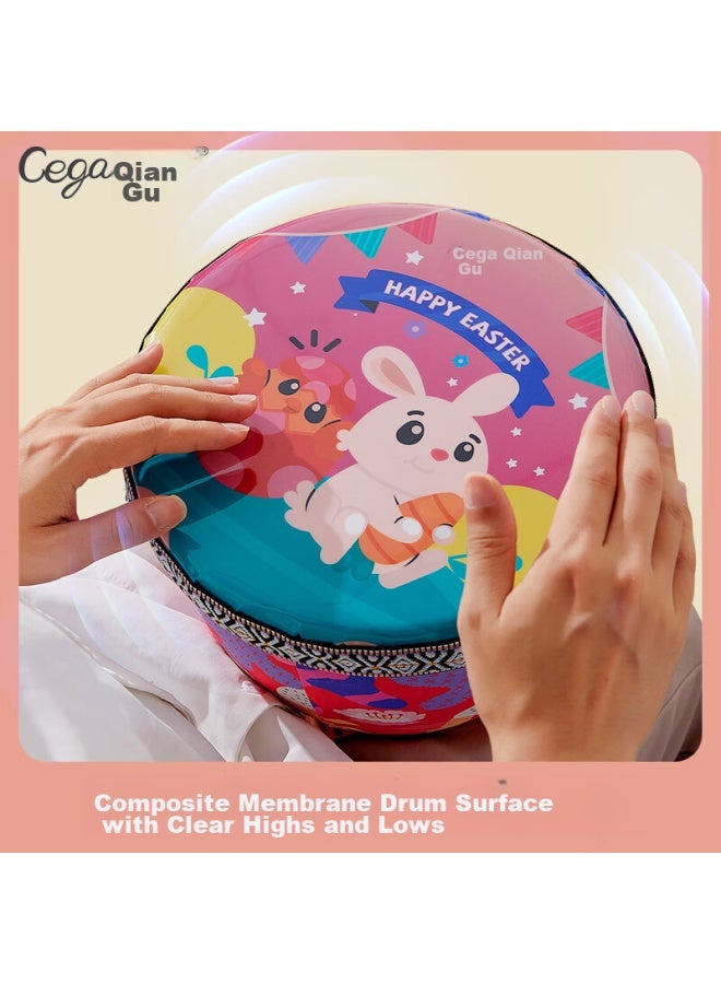 Cega African Drum, Children's Large 10 Lightweight Hand Drum, Kindergarten Student Beginner Percussion Instrument, Children's Holiday Gift - Image 3