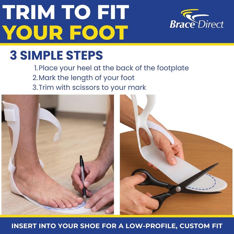 Brace Direct Leaf Spring Semi-Rigid AFO Support for Flaccid Foot Drop Foot with Moldable/Trimmable Footplate Orthosis Support - Image 3