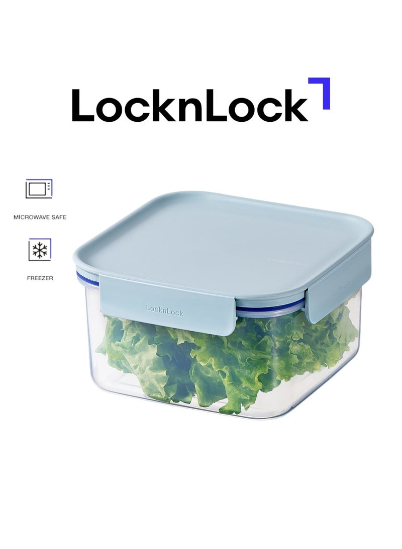 LocknLock حاوية طعام لوكن لوك كلاسيك بلس مربعة – 1.25 لتر باللون النعناعي، قفل من 4 جوانب، قابلة للتكديس ومضادة للتسرب - Image 1