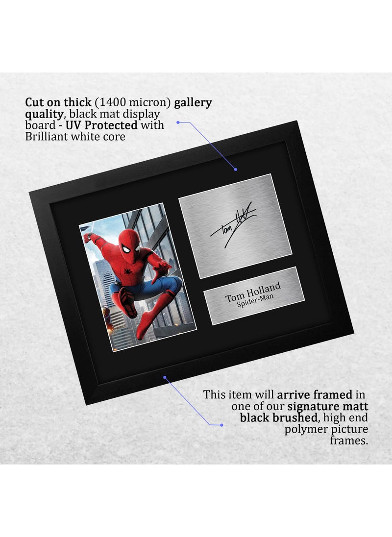 HWC Trading HWC Trading Tom Holland Gift USL Framed Signed Printed Autograph Spiderman Gifts Print Photo Picture Display - US Letter Size  - Image 2
