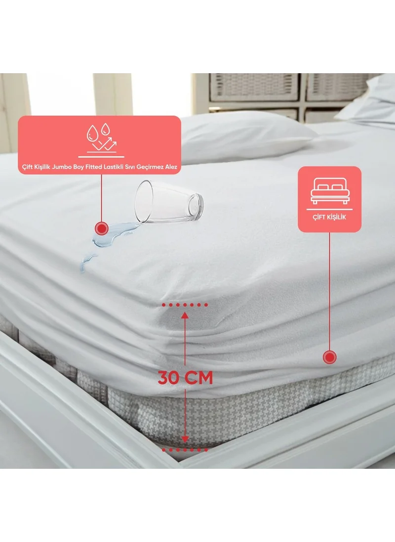 Eve Tekstil Eve Textile Double Jumbo Size Fitted Elastic Liquid Proof Mattress Protector 200X200