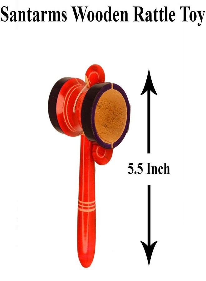 Santarms Handmade Wooden Rattle Toy (Black) - Image 2