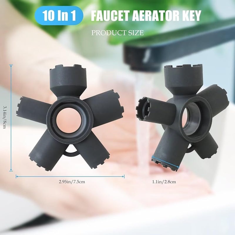 10 In 1 Faucet Aerator Key Removal Tool M16 5 M21 5 M22 M24 M28 For Sink Bathroom Repair - Image 5