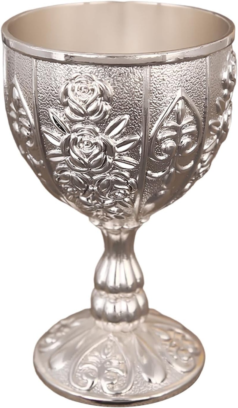 Retro Inspires Engraved Metal Goblet for Cocktails Whiskeys Drinking Cup for Parties and Home Decoration Metal Wine Drinking Cup - Image 1