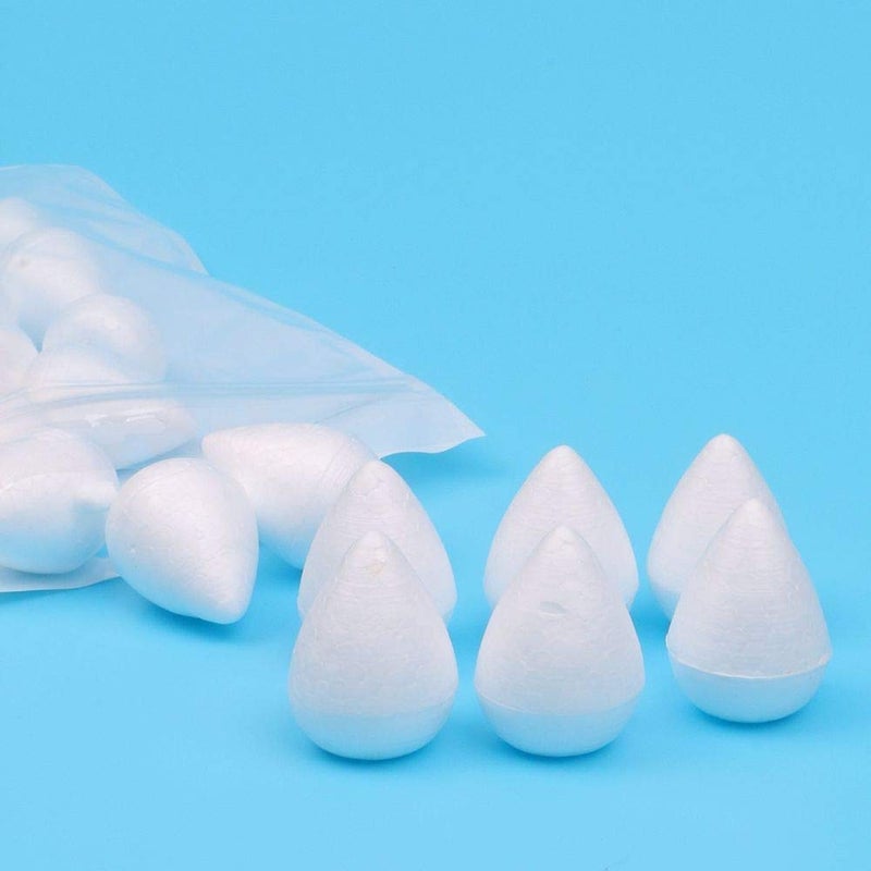 EORTA 80 Pieces Fondant Flower Forming Holders Oval Foam Flower Modeling Support Sugar Fondant Flowers Making Accessories for DIY Sugarcraft Baking Art, Large, 2.5X3.3 CM - Image 3