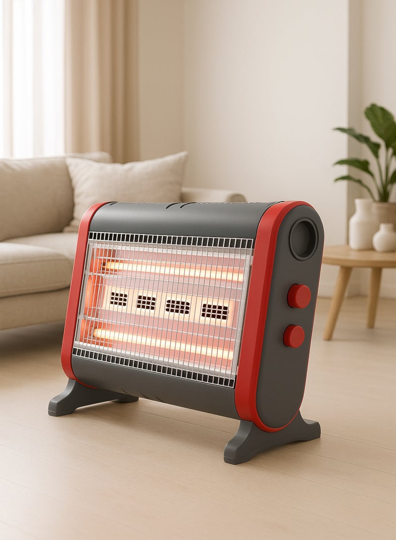 Home Master Home Electric Heater 800–1600W – Model HM-2666 – Elegant High-Power Design for Fast and Efficient Winter Heating – Equipped with 3 Heating Tubes for Balanced Heat Distribution and a Durable Body - Image 1