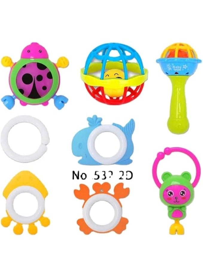 Whynot Baby Teething Toys Set – 8 Safe & Colorful Rattles and Teethers for 1–12 Months - Image 2
