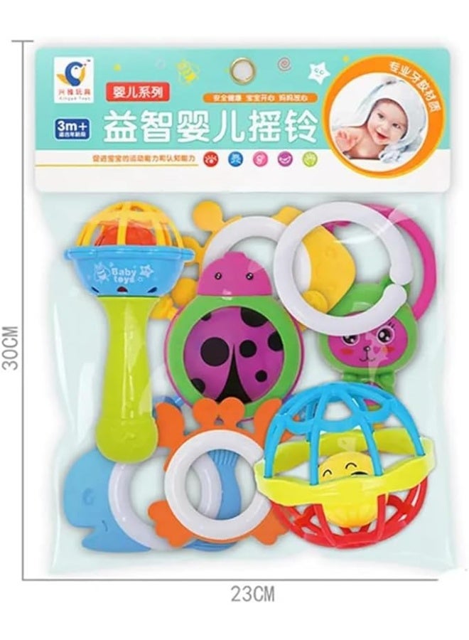 Whynot Baby Teething Toys Set – 8 Safe & Colorful Rattles and Teethers for 1–12 Months - Image 4
