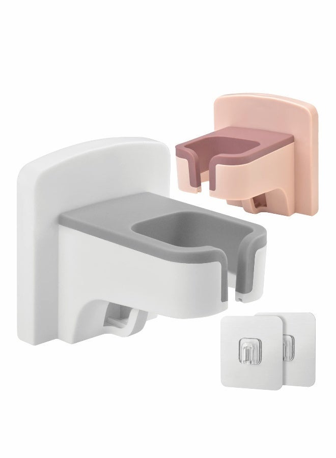 Hair Dryer Holder Without Drilling,2 Pack Bedroom Accessories for Hairdryer Holder Station, Bathroom Accessories Hair Dryer Holder Without Drilling Styling Tool Organizer for Hair Dryer, White/Pink