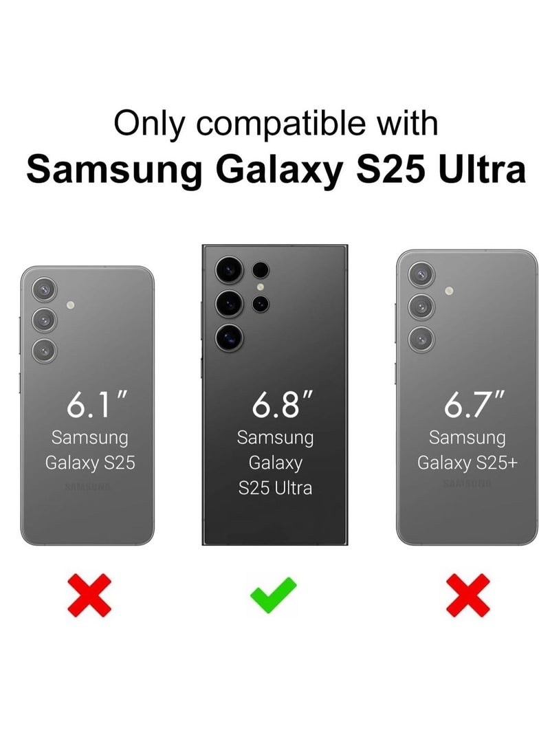 Fuxin Samsung Galaxy S25 Ultra Rotating Metal Ring Case with Kickstand - Shockproof Matte Finish Anti-Fingerprint Magnetic Car Mount  Cover - Image 2