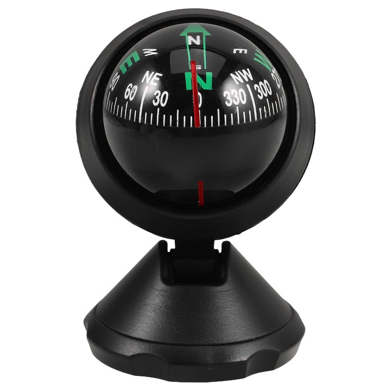 Universal Car Compass Ball With Dash Mount For Vehicle Navigation High Precision Travel Compass Suitable For Trucks Camping And Outdoor Use Black - Image 2