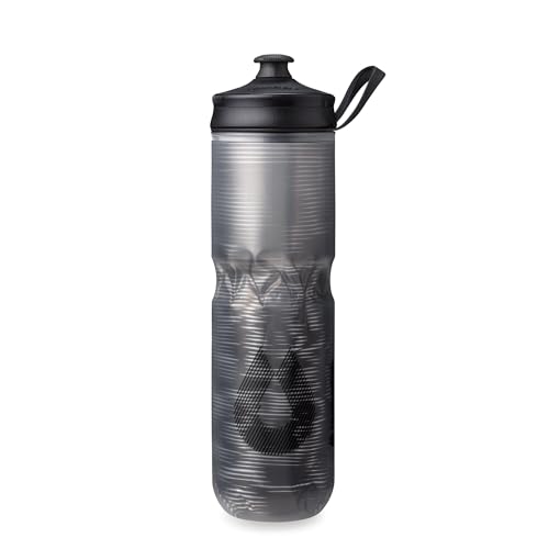 HydraPak | Polar Bottle - Polar Sport Insulated Water Bottle - BPA-Free, Sport & Bike Squeeze Bottle with Handle (Pulse Black, 700ml / 24oz) - Image 1