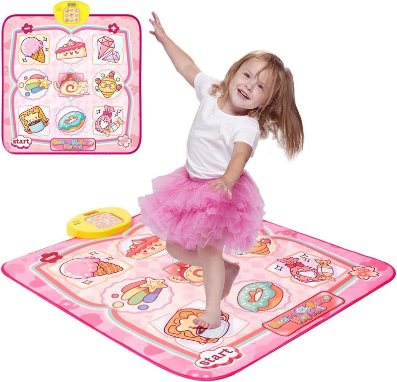 Dance Mat Toys, Electronic Dance Pad for Kids, Toddlers Dancing Game Pad with Adjustable Volume, Built-in Music, Different Game Modes, Musical Mat First Birthday Gifts for Girls - Image 1