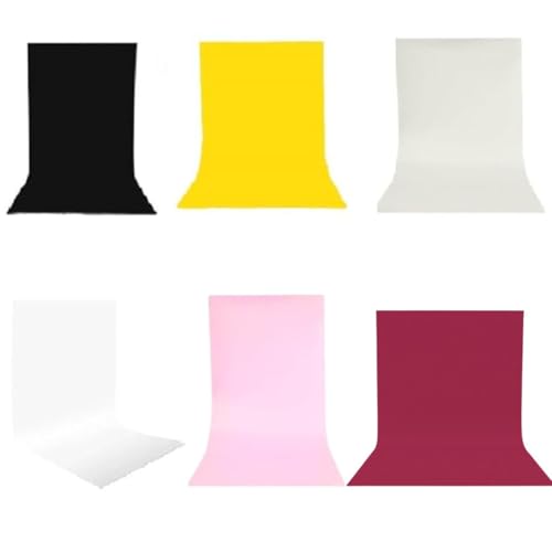 SMILEDRIVE® Photography Background Sheets - Backdrop Sheets 60 x 120 cm Waterproof Wrinklefree PVC Material (All 6 Color Sheets) - Image 1