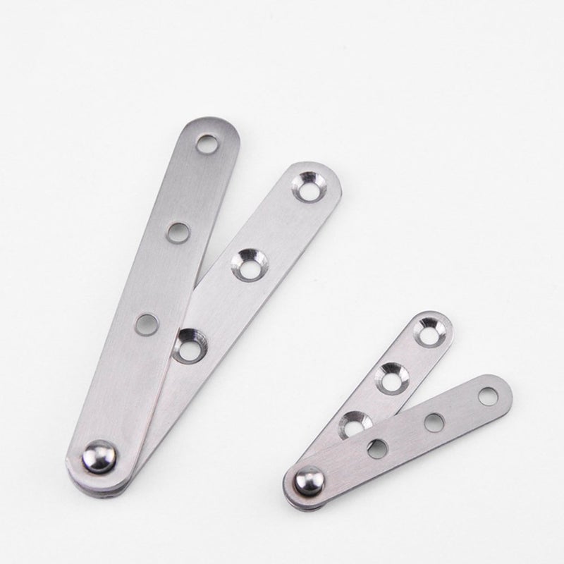 DEEKOUDT 4 Piece Stainless Steel 360 Degree Rotating Concealed Hinges, Door Pivot Hinges Stainless Steel Drawer Window Door Fittings for Door Cabinets Cabinet (Large) - Image 3