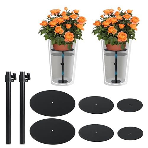 UYEDUJZ Adjustable Plant Risers for Inside Pots, 11-20" Rise Planter Insert Filler for Large Pots, Plant Lift Inserts Pot Risers for Indoor Outdoor Tall Taper Planter Container (6" 8" 10" Base Top, Set of 2) - Image 1