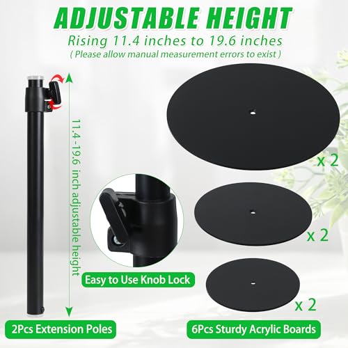 UYEDUJZ Adjustable Plant Risers for Inside Pots, 11-20" Rise Planter Insert Filler for Large Pots, Plant Lift Inserts Pot Risers for Indoor Outdoor Tall Taper Planter Container (6" 8" 10" Base Top, Set of 2) - Image 2