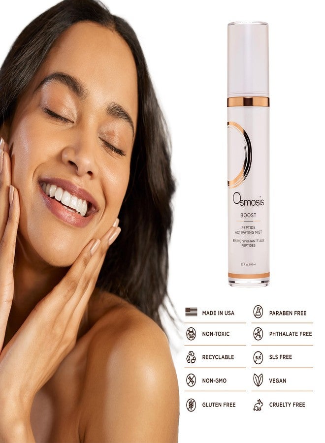 OSMOSIS BOOST Peptide Activating Hydrating Facial Mist with Hyaluronic Acid for Aging, Pigmented, Sensitive and Dry Skin, 2.7 Fl Oz - Image 5