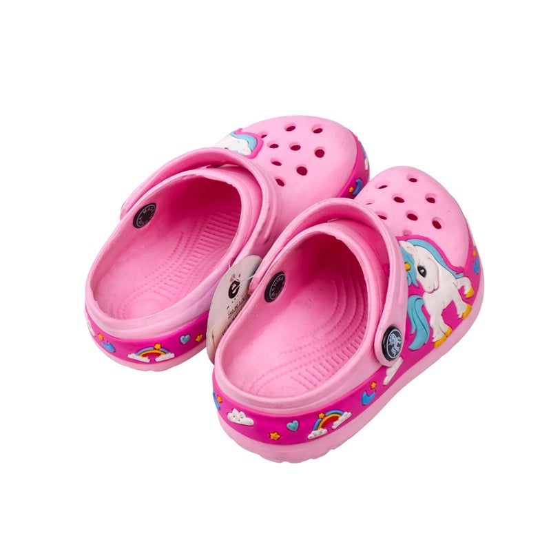Unicorn Crocs Slipper for Kids Size 28 - Pink - 2618 - Image 3