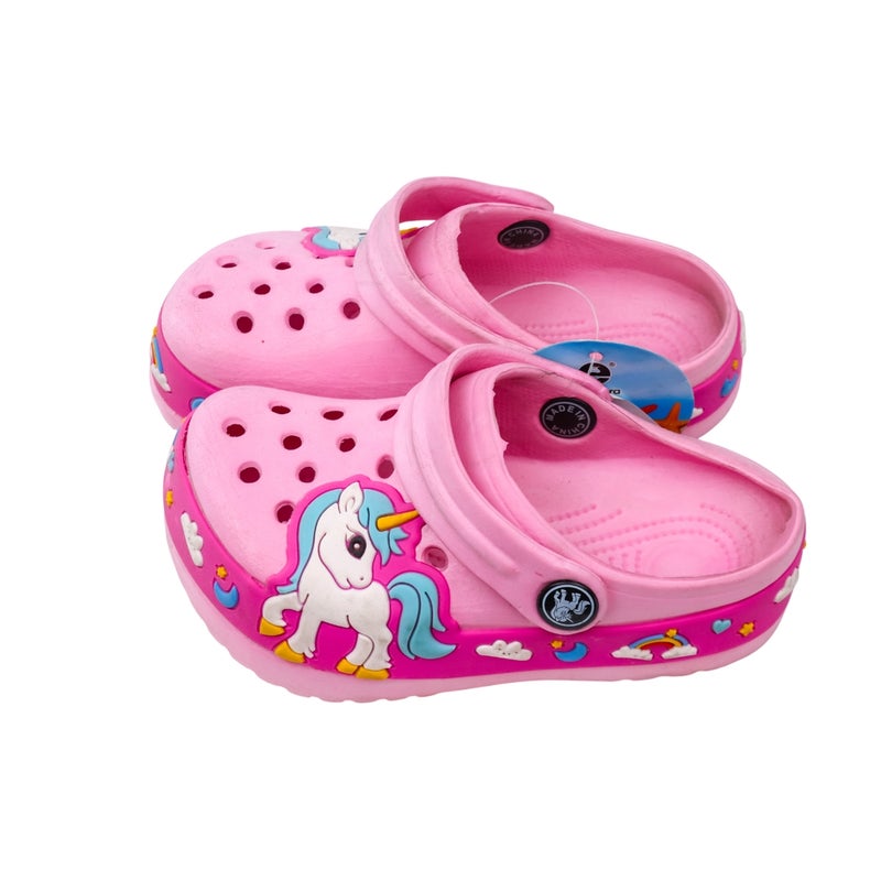 Unicorn Crocs Slipper for Kids Size 28 - Pink - 2618 - Image 2
