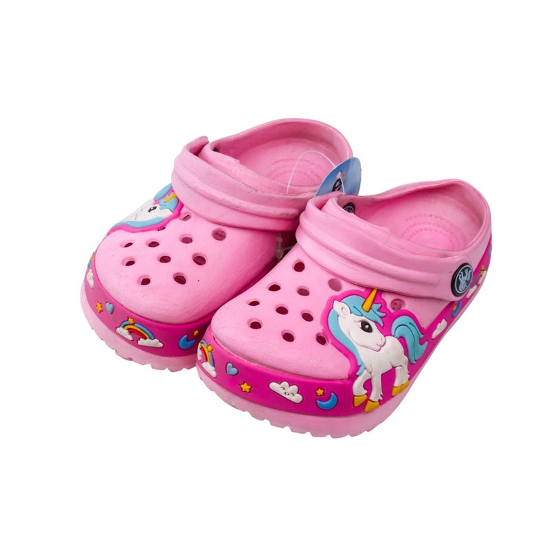 Unicorn Crocs Slipper for Kids Size 28 - Pink - 2618 - Image 1