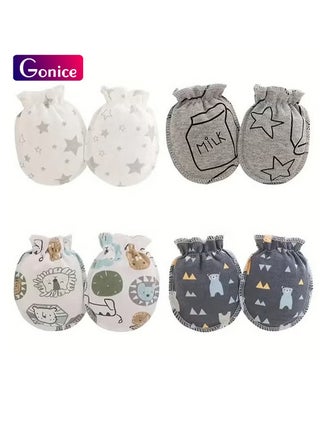 Neonatal Scratch Resistant Face Cute Cartoon Animal And Star Pattern Comfortable And Breathable Gloves For Boys And Girls - 4 Pairs - pzsku/Z2CB9E3EBCB9183F69146Z/45/_/1732093454/c5fb3744-3b3f-487b-a2a0-9b1946b1c8dd