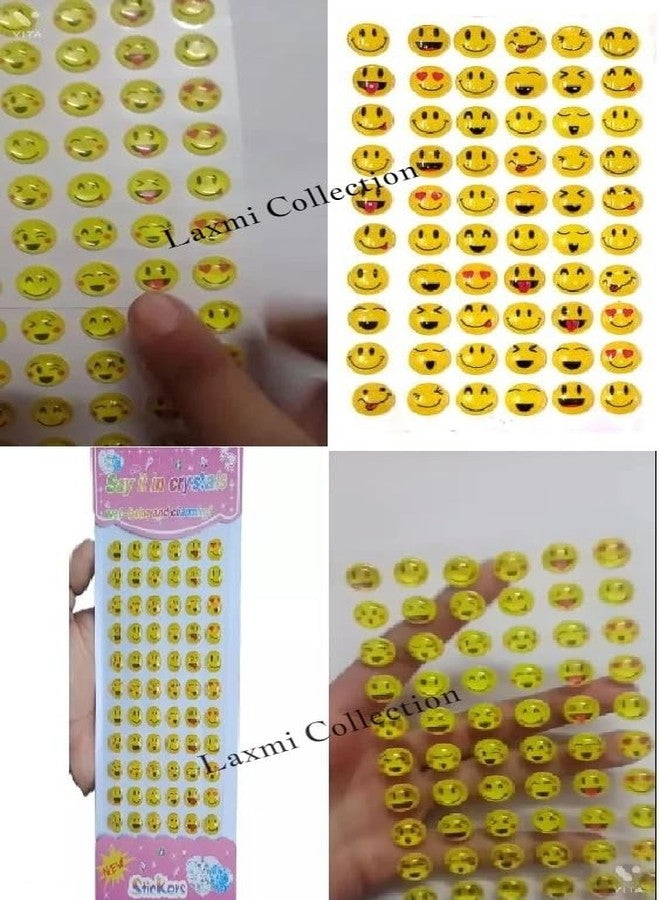 Laxmi Collection 10 Sheet Crystal Stone Plastic Stickers Art & Craft Birthday Return Gifts for Kids in Bulk Pinata Filler Multi-Color (Pack of 10) - Image 4