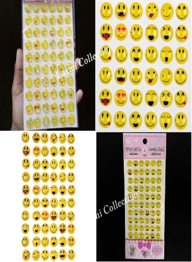 Laxmi Collection 10 Sheet Crystal Stone Plastic Stickers Art & Craft Birthday Return Gifts for Kids in Bulk Pinata Filler Multi-Color (Pack of 10) - Image 3