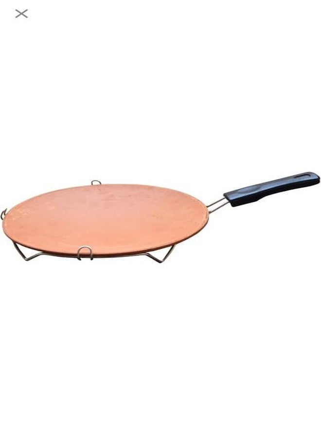 Keshika Tawa with Stand | Mitti Ke Tawa | Handmade Terracotta Clay Tawa for Making/Cooking Roti & Chapati 1 - Image 4