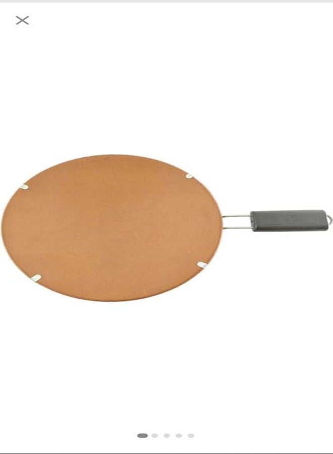 Keshika Tawa with Stand | Mitti Ke Tawa | Handmade Terracotta Clay Tawa for Making/Cooking Roti & Chapati 1 - Image 1