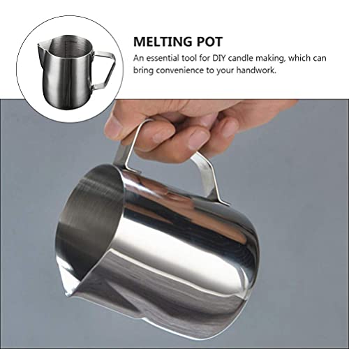 AURA DECOR AuraDecor Candle Making Kit Includes 1 Wax Pouring Kettle (800ml),1/2 Kg Soy Wax, 20 Wick (3 inch),1 Glue Stick, 1 Stirring Spoon & 2 Containers & 2 Wick Holders - Image 4