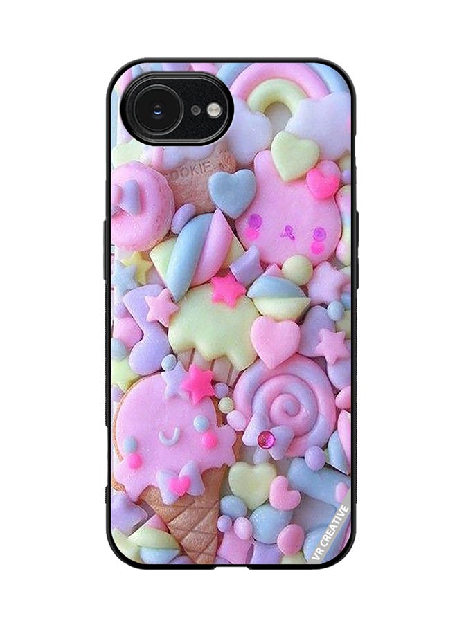Protective Case Cover For Apple iPhone 16e Kawai Decoden Design Multicolour