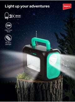 Impex Multifunctional Portable Power Station With 12000mAh Li-Iron Battery, 6V 8W Solar Panel, 5W High-Power Torch, FM Radio, MP3, Bluetooth Speaker, 3*2W DC LED Bulbs, Adapter (IP 12001)  - Image 4