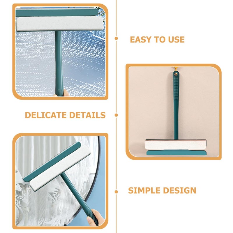 Rotatable Blade Car Window Squeegee And Home Glass Cleaner Dark Green - Image 4
