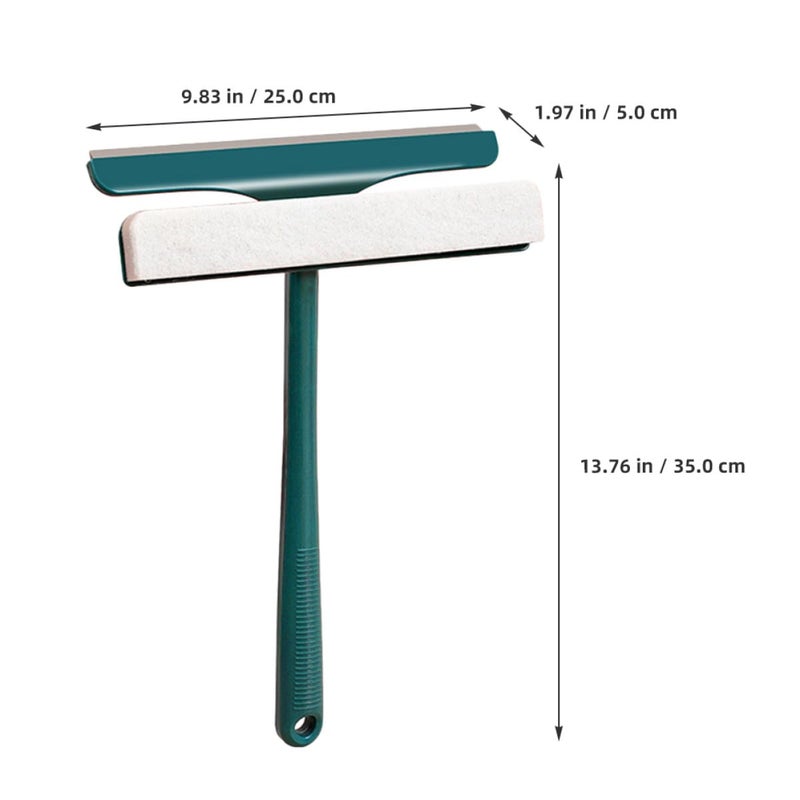 Rotatable Blade Car Window Squeegee And Home Glass Cleaner Dark Green - Image 3