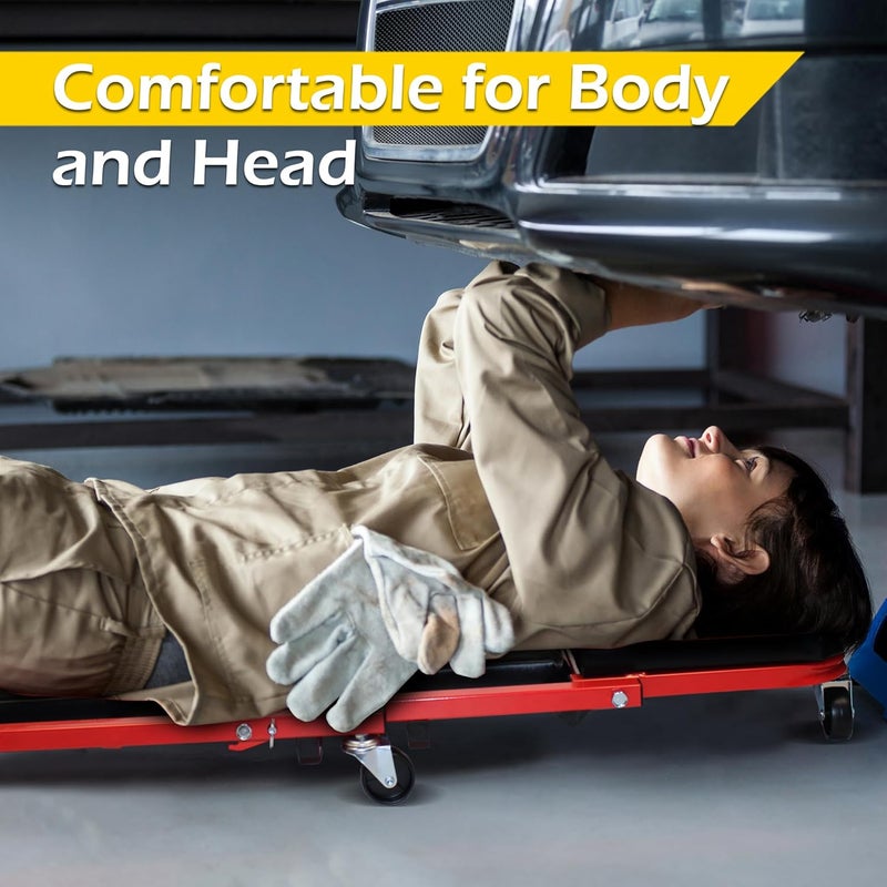 MaxWorks 50873 2 in 1 Mechanic Creeper - 36" Z-Creeper Seat with 300 lbs Capacity - Image 5