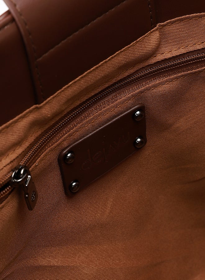 DejaVu LID-DVTX-015 Cross Leather Shoulder Bag - Image 4