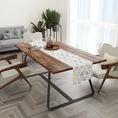 BRICK HOME Multi Triangle Printed Poly Cotton 4 Seater Table Runner and Bed Runner (13 X 60 Inches) - Image 3