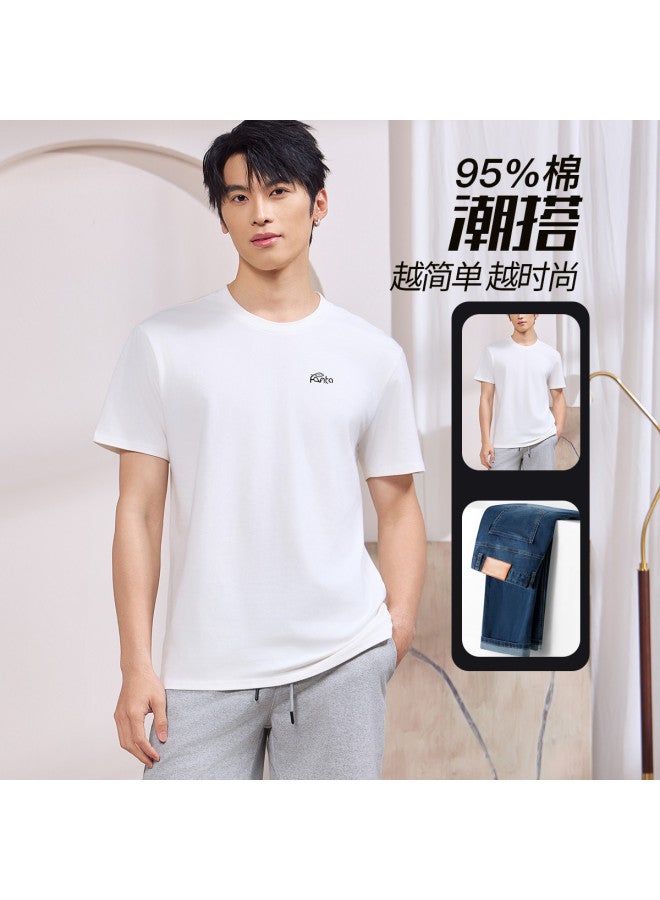 Fenton high-stretch Wearable Underwear T-shirt Round Neck Short-sleeve Sleepwear Base Layer Camisole - Image 3