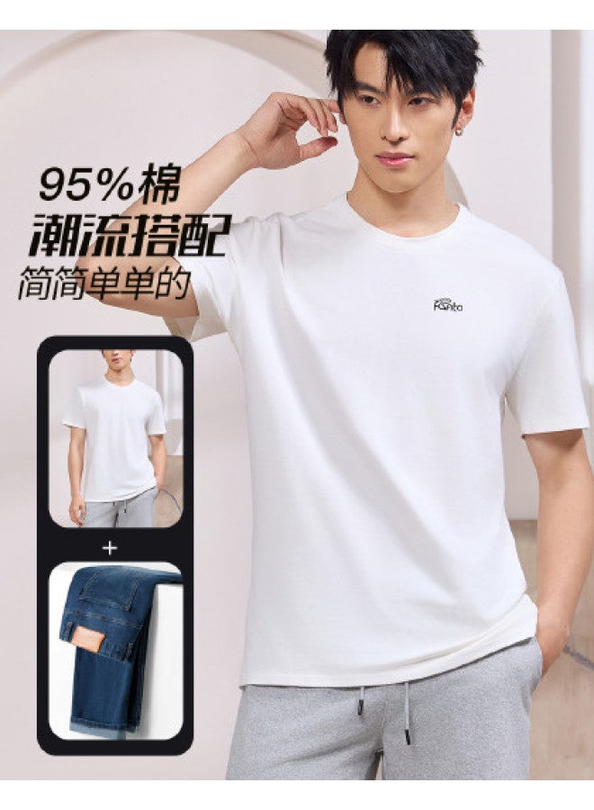 Fenton high-stretch Wearable Underwear T-shirt Round Neck Short-sleeve Sleepwear Base Layer Camisole - Image 1