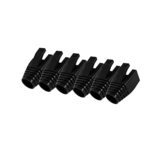 VIVOCH 50 Pcs Cat7 Cat7A Cat8 Strain Relief Boot, RJ45 Plug Connector Cover Modular Network Plug Connector Cap Cable Connector Boots, Orange - Image 1
