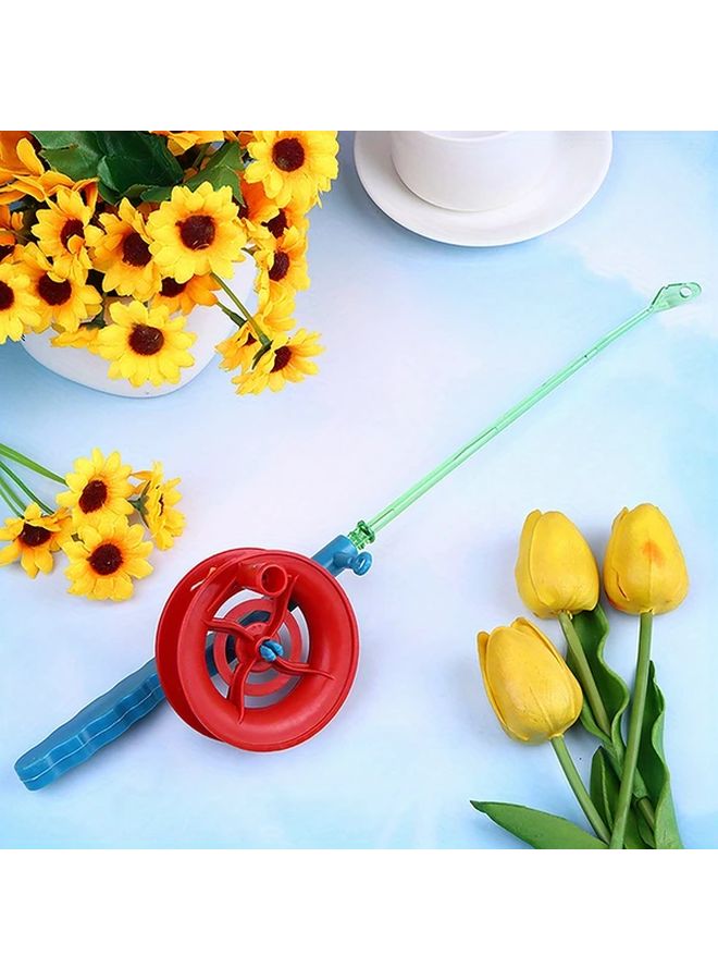 Portable Handheld Kite String Reel With Blue Handle 1pc Red Plastic Winding Wheel - Image 5