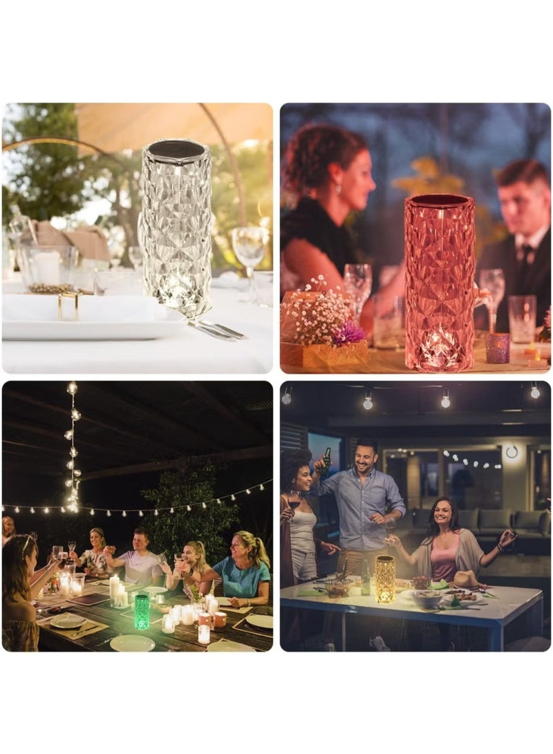 Raxoom Crystal Table Lamp Rose Lamp, 16 Colors Changing, RGB Touch Lamp with Remote Control, USB-C Rechargeable, Romantic Rose Diamond Table Lamps for Living Room Bedroom - Image 4