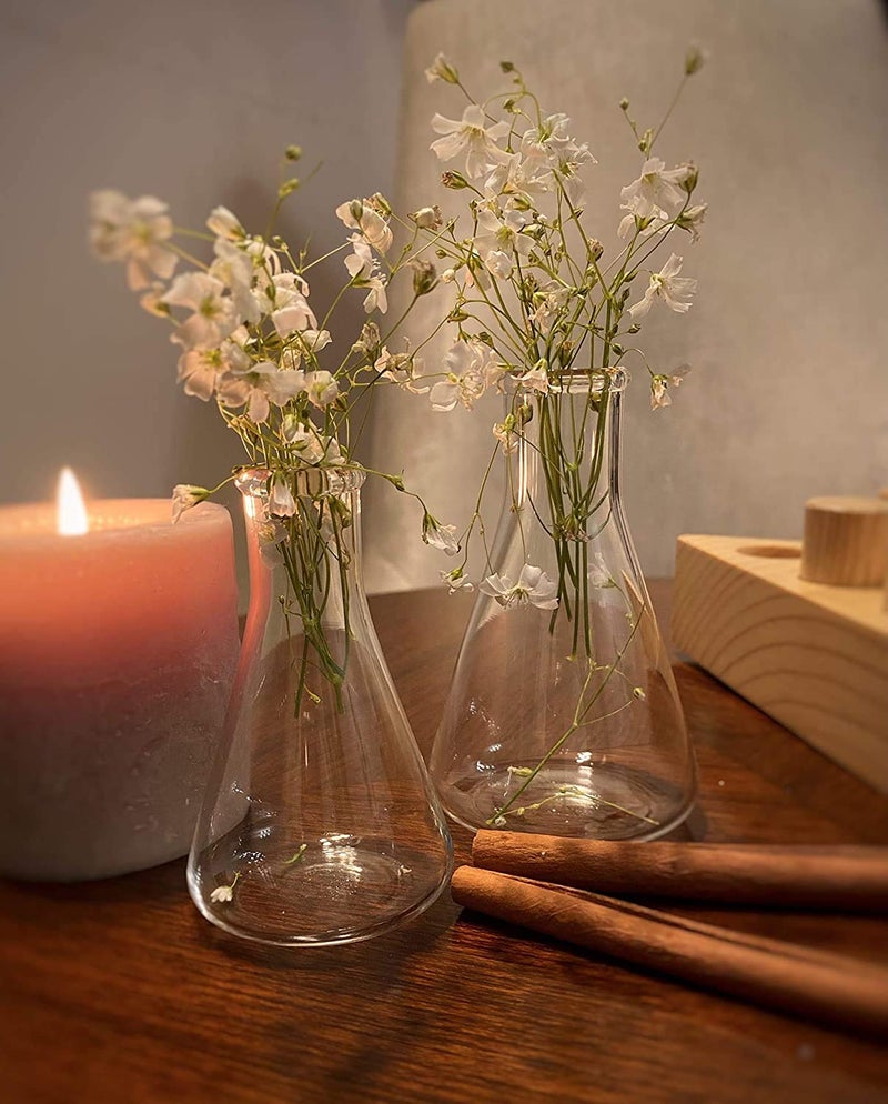 LABZIO Home - Elegant Glass Flower vase/Shot flasks for Homes,Offices,cafes,etc, 50ml Each Pack of 4 - Image 5