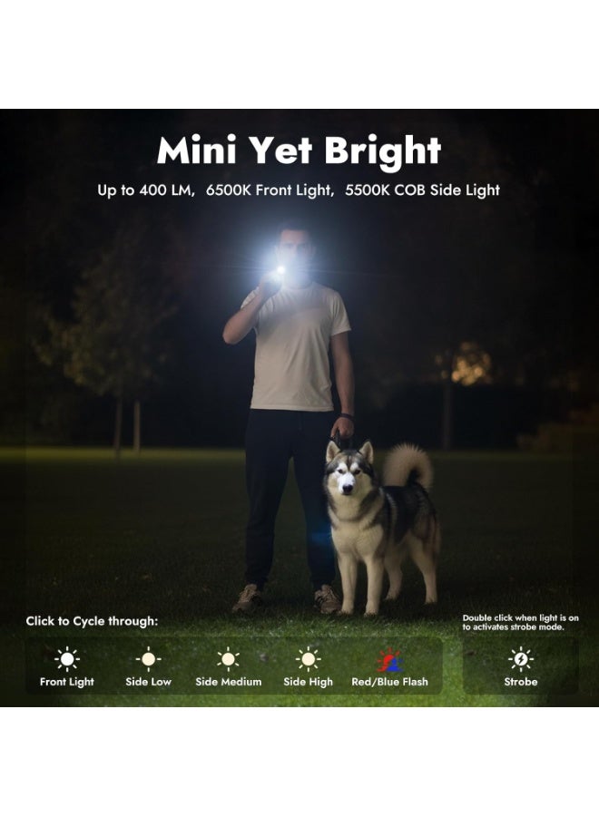 Pocket LED Flashlight, IPX4 Waterproof USB C Rechargeable Torch, Compact Multi Mode Flashlight, Long Lasting LED Light For Indoor And Outdoor, (2pcs, Black) - Image 2