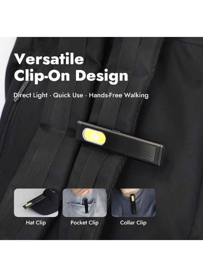 Pocket LED Flashlight, IPX4 Waterproof USB C Rechargeable Torch, Compact Multi Mode Flashlight, Long Lasting LED Light For Indoor And Outdoor, (2pcs, Black) - Image 3