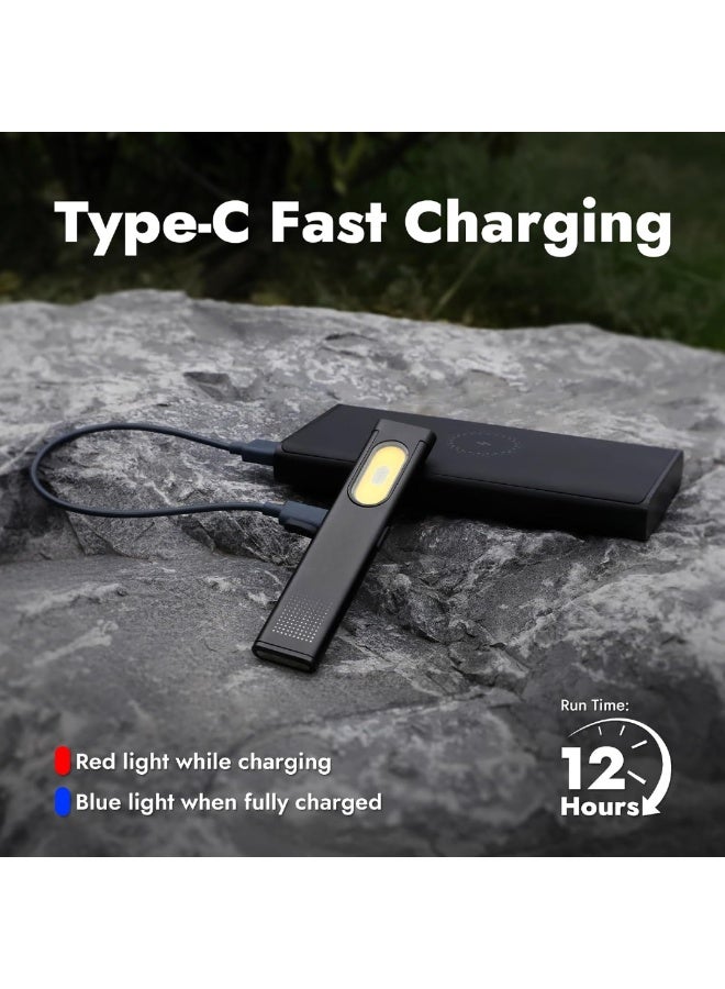 Pocket LED Flashlight, IPX4 Waterproof USB C Rechargeable Torch, Compact Multi Mode Flashlight, Long Lasting LED Light For Indoor And Outdoor, (2pcs, Black) - Image 4