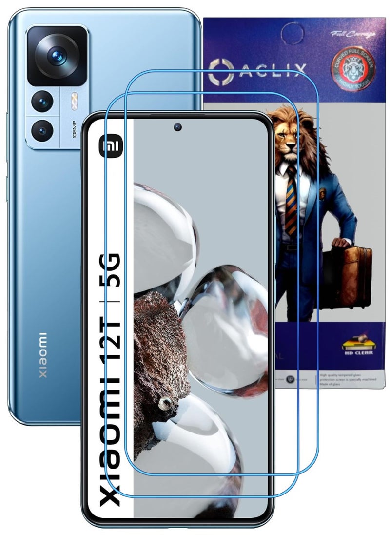 ACLIX 2 Pieces Antistatic ESD Dustproof Premium Quality High Definition Clear Tempered Glass Screen Protector Designed For Xiaomi 12T - Image 1